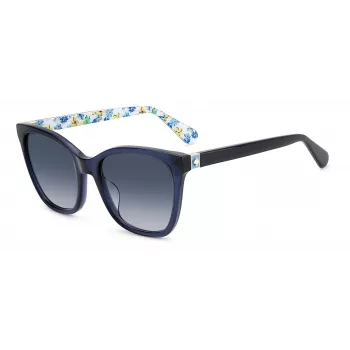 KATE SPADE Moteriški Desi akiniai nuo saulės - poliarizuoti acetatiniai rėmeliai - lęšis 55mm - Juodi/Pilki