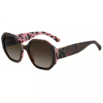 KATE SPADE Women's Flynnieg/S Square Sunglasses - Black Acetate Frame, Grey Polycarbonate Lenses, UV400 Protection (54/20/140 mm)