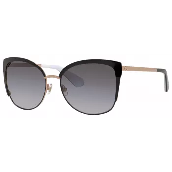 Kate Spade moteriški akiniai nuo saulės Genice - juodi/pilkas gradientas - 57 mm