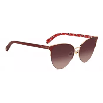 KATE SPADE Moteriški „Izara“ katės akies formos akiniai nuo saulės – juodas acetato rėmelis su pilkais gradientiniais lęšiais – 57/17/140 mm
