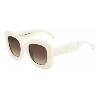 Kate Spade moteriški akiniai nuo saulės Josey kvadratiniai katės akies Havana acetatas rudi gradientiniai lęšiai 50mm