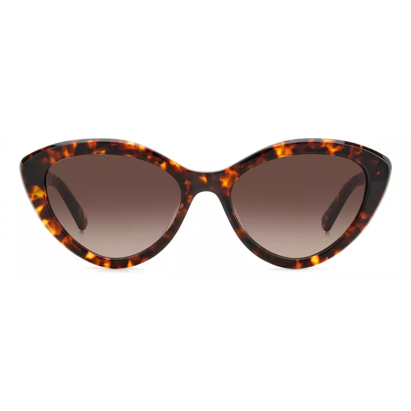 KATE SPADE moteriški akiniai nuo saulės JUNIGS086F5HA – juodas acetatinis rėmelis, pilki polikarbonatiniai lęšiai, 55/17/140 mm