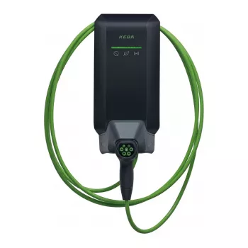 KEBA KeContact P40 Black 11kW 3-Phase EV Charging Station with 6m Type 2 Cable and BLE