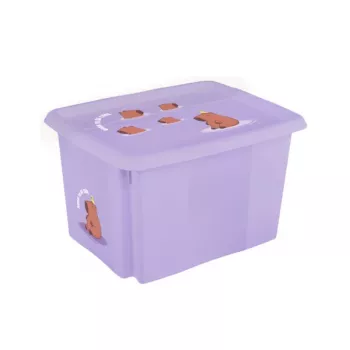 keeeper dėžė su dangčiu 45L Karolina Capybara 55,5x40x30cm soft purple