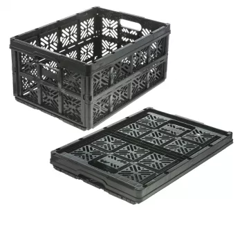 keeeper ida sulankstoma dėžė, 32 L, juoda, apkrova iki 16 kg, 48 x 35 x 23 cm