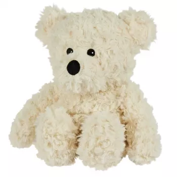 Keel Toys Classic Brown Teddy Bear, 25 cm, užpildytas perdirbtu poliesteriu, su atlasiniu kaspinu, CE sertifikatas, tinka nuo gimimo