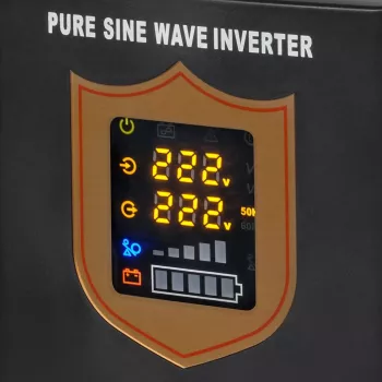 KEMOT PROsinus-1000 1000VA/700W grynasis sinusinis UPS keitiklis su įkrovikliu 12V 230V juodos spalvos