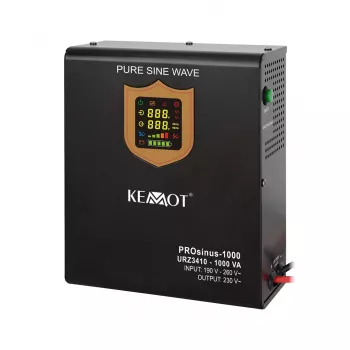 KEMOT PROsinus-1000 Sieninis Nepertraukiamo Maitinimo Šaltinis 1000VA/700W Grynas Sinusas 12V 230V