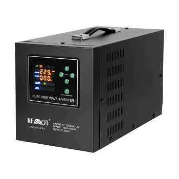 KEMOT PROsinus-2000 UPS Inverter 2000VA/1200W gryno sinuso 12V 230V su įkrovikliu