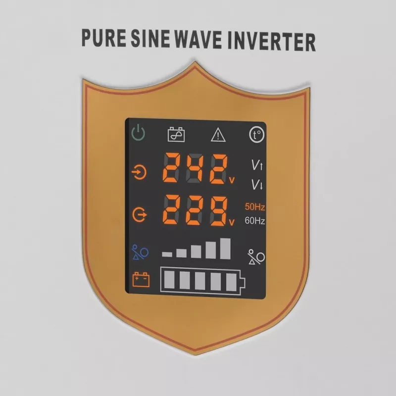 KEMOT PROsinus-2200 grynojo sinusoidės keitiklis su 12V įkrovimo funkcija, 230V, 2200VA/1600W