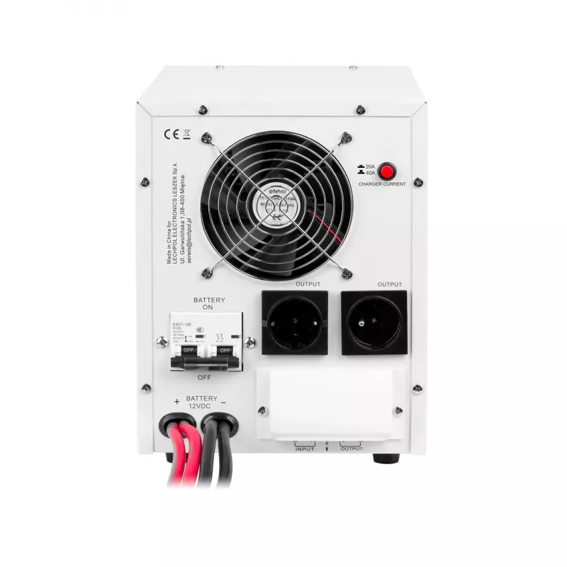 KEMOT PROsinus-2200 grynojo sinusoidės keitiklis su 12V įkrovimo funkcija, 230V, 2200VA/1600W