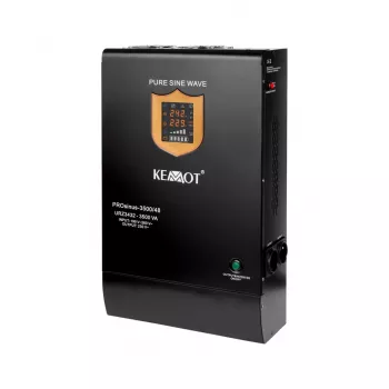 KEMOT PROsinus-3500/48 UPS keitiklis su gryna sinusine banga ir įkrovimo funkcija 48V 230V 3500VA/2400W – montuojamas ant sienos