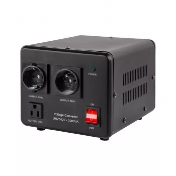 KEMOT įtampos keitiklis 1600 W / 2000 VA Step-Up/Down 110V-230V
