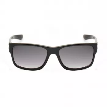 KENNETH COLE MAN KC1246-5801B Akiniai - Blizgantis Juodas Rėmelis, Pilki Polikarbonatiniai Lęšiai, 58mm