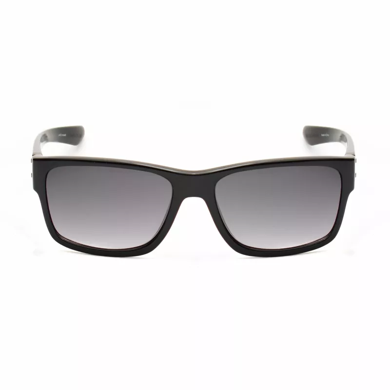 KENNETH COLE MAN KC1246-5801B Akiniai - Blizgantis Juodas Rėmelis, Pilki Polikarbonatiniai Lęšiai, 58mm