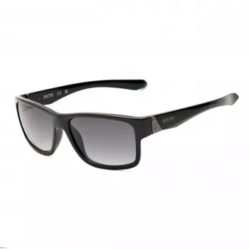 KENNETH COLE MAN KC1246-5801B Akiniai - Blizgantis Juodas Rėmelis, Pilki Polikarbonatiniai Lęšiai, 58mm