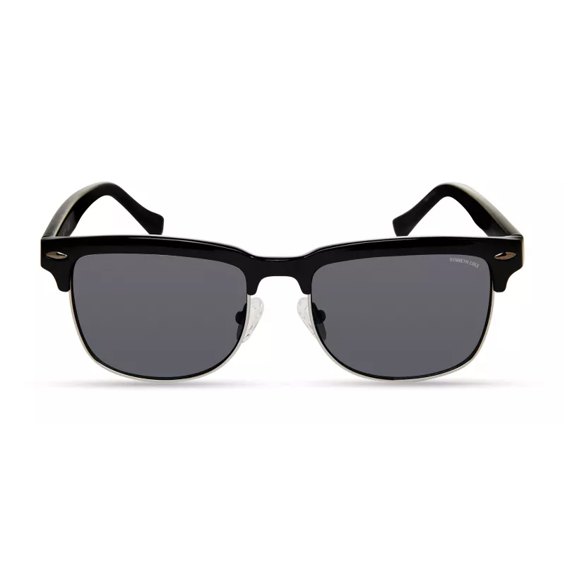 KENNETH COLE MAN KC2972-5301A Akiniai nuo saulės 53/18/145 mm Juodas kvadratinis rėmas Pilki lęšiai