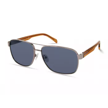 KENNETH COLE MAN KC2987-6310V stačiakampiai akiniai nuo saulės - juodas acetatinis rėmelis, pilkai rudi polikarbonatiniai lęšiai, UV400 apsauga, 63/15/140 mm