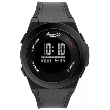 KENNETH COLE Vyrų automatinis skeletinis laikrodis 10022805 47mm juoda oda