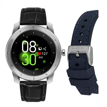 KENNETH COLE Vyriškas automatinis skeletinis laikrodis KCWGD2174061 - 45mm nerūdijančio plieno korpusas, ruda odinis dirželis