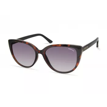 KENNETH COLE moteriški akiniai nuo saulės KC2979-5501B – stačiakampis juodas rėmelis, dūminiai stiklai, UV400 apsauga