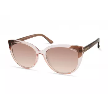Kenneth Cole moteriški akiniai nuo saulės KC2979-5545F Havana kvadratinis rėmas rudi gradientiniai lęšiai 55mm