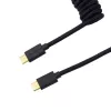 Keychron Coiled Aviator kabelis - juodas/tiesus