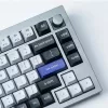 Keychron Double Shot KSA PBT klavišų rinkinys - tamsiai pilka/balti dūmai (137 klavišų, MX stiliaus, ANSI)