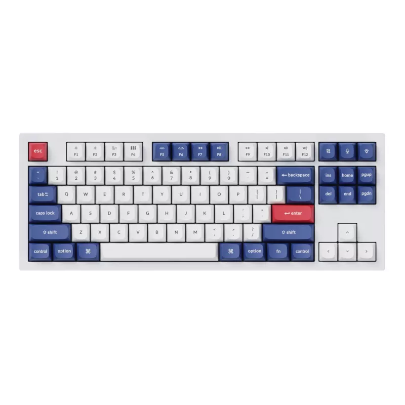 Keychron Double-Shot PBT OSA klavišų rinkinys – mėlyna ir balta | 137 klavišai | MX stiliaus | ANSI US