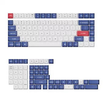 Keychron Double-Shot PBT OSA klavišų rinkinys – mėlyna ir balta | 137 klavišai | MX stiliaus | ANSI US