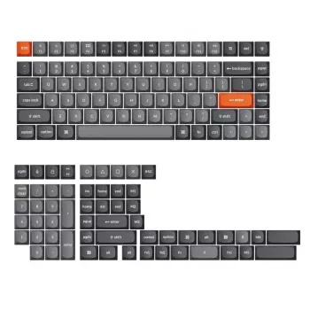 Keychron Double-Shot PBT OSA klavišų rinkinys – pilkas (142 klavišai, MX suderinamas)