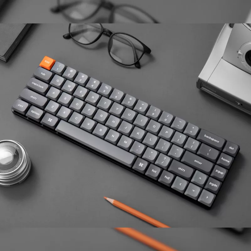 Keychron K7 Max QMK/VIA 65% belaidė programuojama mechaninė klaviatūra | rudi jungikliai