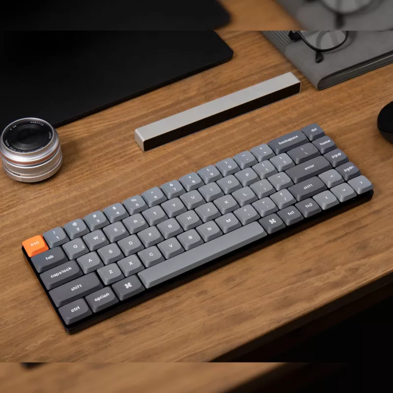 Keychron K7 Max QMK/VIA 65% belaidė mechaninė klaviatūra su raudonais jungikliais
