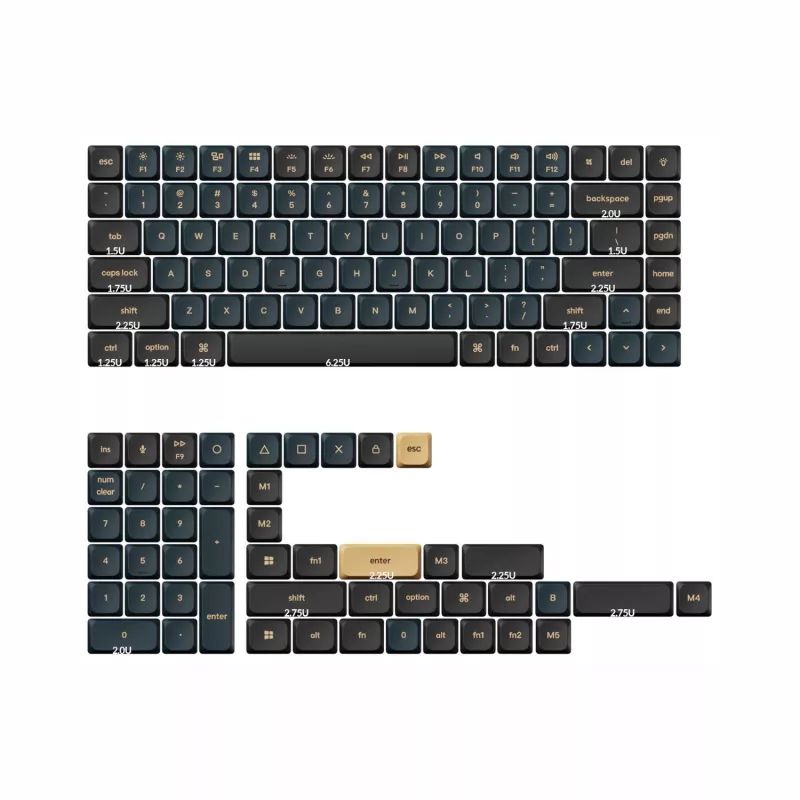 Keychron PBT LSA Knight klavišų dangtelių rinkinys V2, žemo profilio
