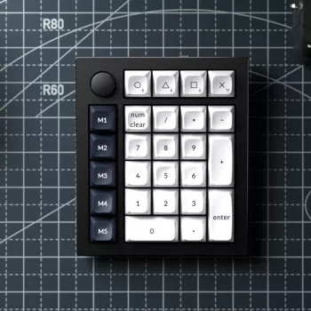 Keychron Q0 Max QMK Gateron Jupiter Banana RGB belaidė skaičių klaviatūra Shell White