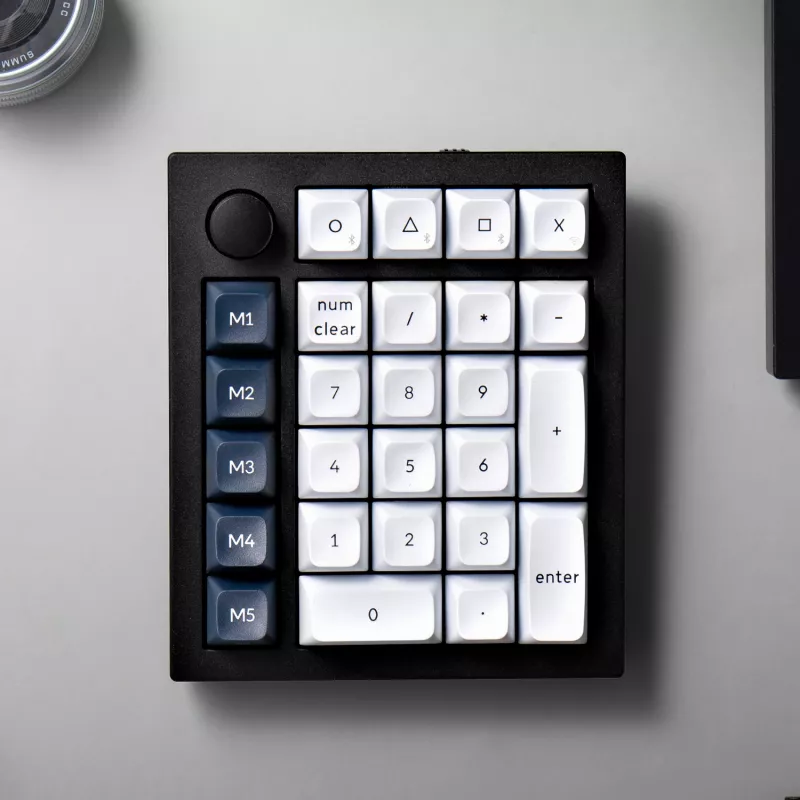 Keychron Q0 Max QMK Gateron Jupiter Banana RGB belaidė skaičių klaviatūra Shell White