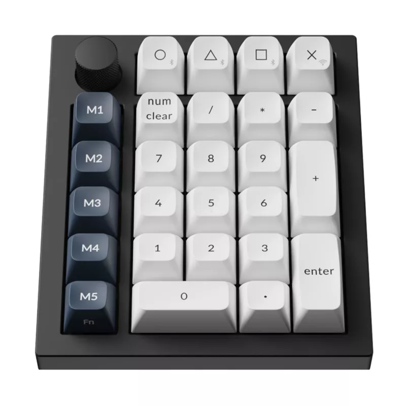 Keychron Q0 Max QMK Gateron Jupiter Banana RGB belaidė skaičių klaviatūra Shell White