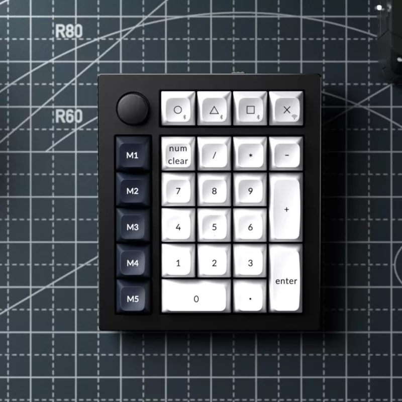 Keychron Q0 Max QMK Gateron Jupiter Red RGB belaidė skaičių klaviatūra Carbon Black