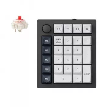 Keychron Q0 Max QMK Gateron Jupiter Red RGB belaidė skaičių klaviatūra Carbon Black
