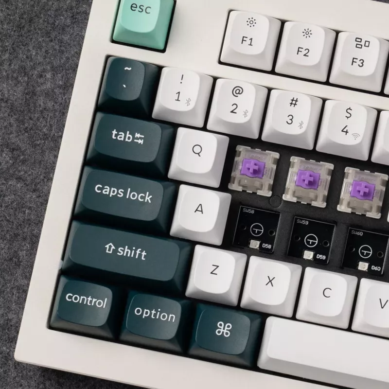 Keychron Q3 HE QMK 80% belaidė mechaninė klaviatūra (Nebula Switch) - Shell White