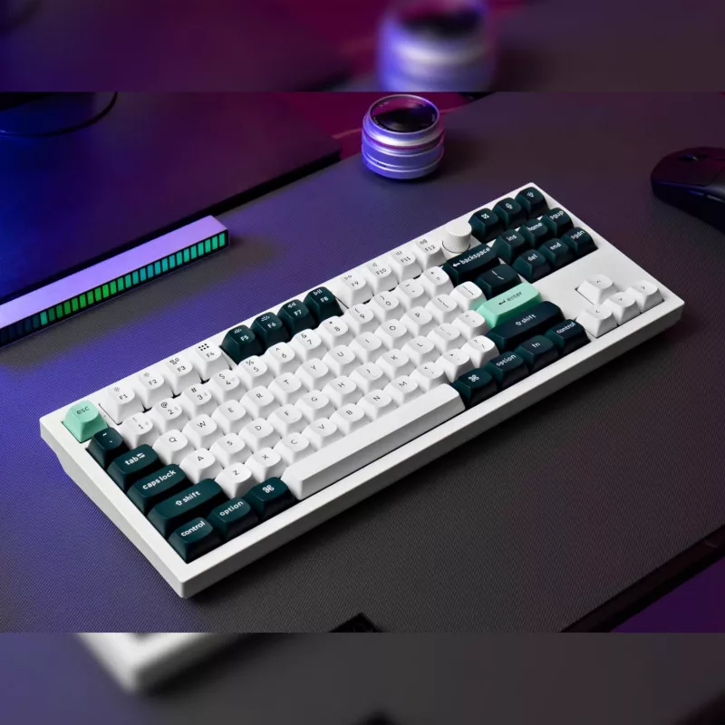 Keychron Q3 HE QMK 80% belaidė mechaninė klaviatūra (Nebula Switch) - Shell White