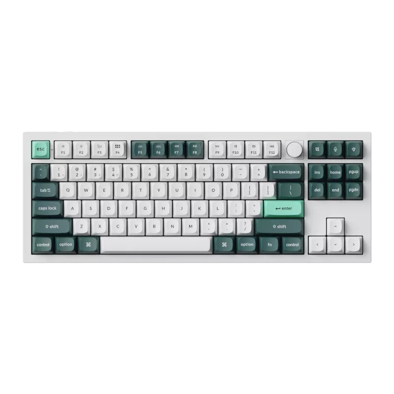 Keychron Q3 HE QMK 80% belaidė mechaninė klaviatūra (Nebula Switch) - Shell White