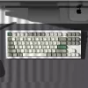 Keychron Q3 Max 80% pilnai surinkta klaviatūra su reguliavimo rankenėle, Red Switch, Hot-Swap Gateron Jupiter RGB belaidė klaviatūra - Shell White