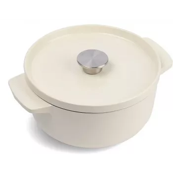 KitchenAid Cast Iron Dutch Oven with Lid 22 cm, Almond Cream