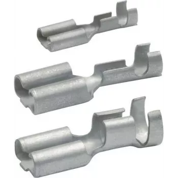 Klauke 18201A neizoliuota kištukinė plokščioji jungtis 0,5-1,0 mm², 6,3 mm liežuvėlis, crimp, E-Cu alavuotas, DIN 46247, 100 vnt. paketas