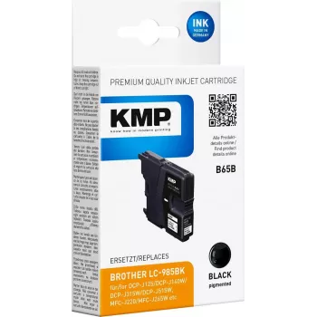 KMP B65B perdirbta juoda rašalo kasetė Brother LC985BK (6,2 ml) 1523,4001