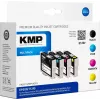 KMP E125V suderinamos rašalo kasetės, 3 vnt. rinkinys – žydra, purpurinė, geltona, skirta Epson Stylus SX230, SX235, SX430, SX438, WorkForce WF-3520, WF-3530, WF-3540, WF-7015, WF-7515, WF-7525