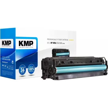 KMP H-T160 suderinama tonerio kasetė, skirta HP CE412A, geltona, 3400 puslapių