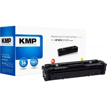 KMP H-T215YX Didelės talpos geltonas tonerių kasetė (HP 201X / CF402X alternatyva), skirta HP Color LaserJet Pro M252 serijos ir MFP M277 serijos spausdintuvams