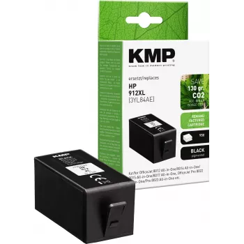 KMP PRINTTECHNIK Juoda rašalo kasetė, suderinama su HP 912XL (3YL84AE), High Yield, 825 puslapiai, perdirbta
